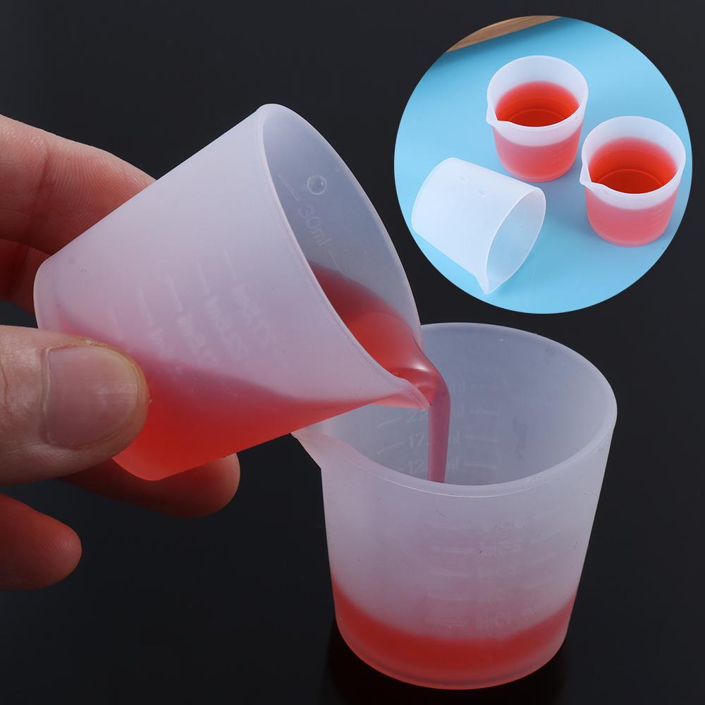 DIACHAVN Set 1 / 3 Cốc Đo Lường 30ml Bằng Silicon Mềm Chống Dính