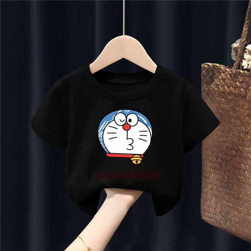 Áo thun bé trai và bé gái in hình Doraemon siêu cute dễ thương, Chất liệu cotton thoáng mát mềm mịn, SSSHOP