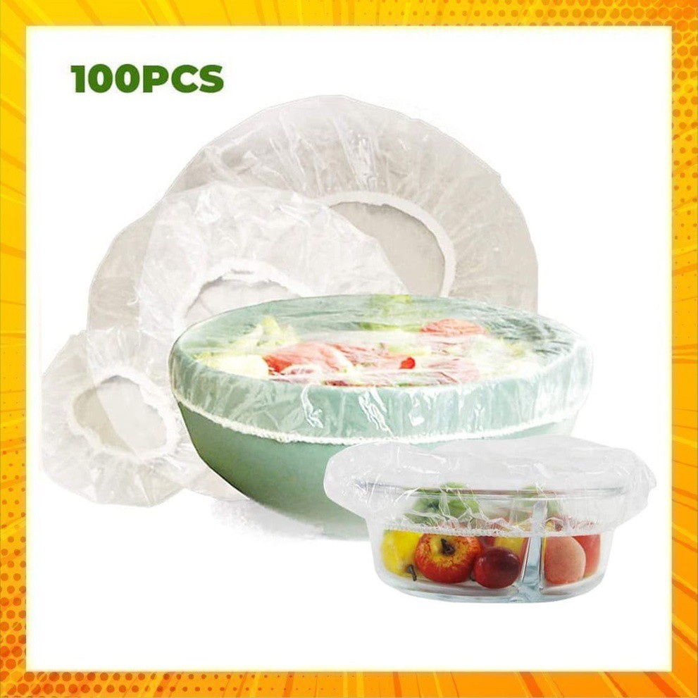 SET 100 MÀNG BỌC THỰC PHẨM HÌNH GẤU , CÓ THỂ CO GIÃN TÁI SỬ DỤNG NHIỀU LẦN