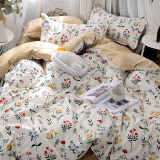 Bộ chăn ga gối , coton poly Emmibedding họa tiết hoa quả đủ size miễn phí bo chun