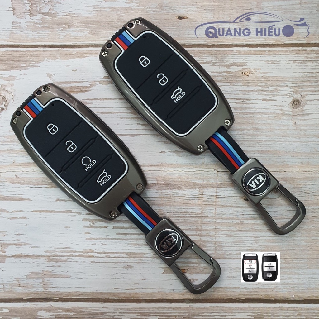 Vỏ Ốp Bảo Vệ Chìa Khóa Xe KIA Soluto, Seltos, Sonet, Cerato, Sorento, Rondo... Bằng Hợp Kim Cao Cấp
