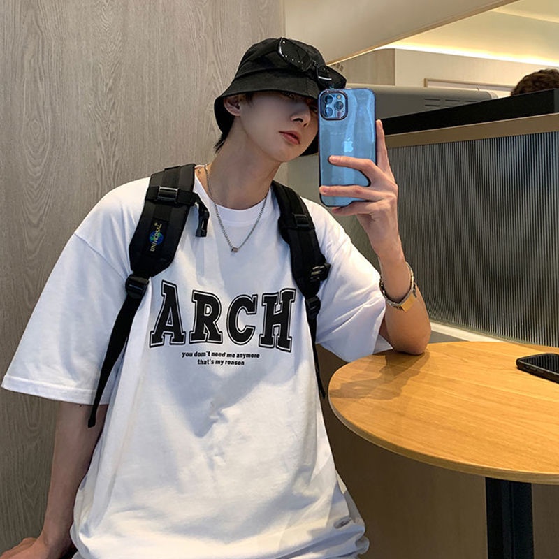 Áo Thun 100% Cotton Tay Ngắn Phong Cách Hong Kong Thời Trang Mùa Hè Hàng Mới Dành Cho Nam Và Nữ