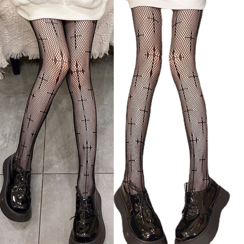 Oneri Quần Tất Lưới Họa Tiết Anime Phong Cách Gothic Harajuku Quyến Rũ Cho Nữ