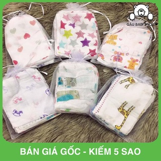 Set 10 khăn sữa Aden họa tiết dễ thương cho bé