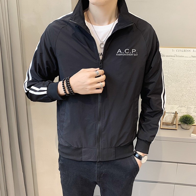 Áo Khoác Nam Nữ Vải Dày Dặn - Áo Khoác 3 Sọc Nam-Nữ 2 Lớp Họa Tiết Chữ A.C.P Vải Mero cách nhiệt hot trend 2022 ngầu