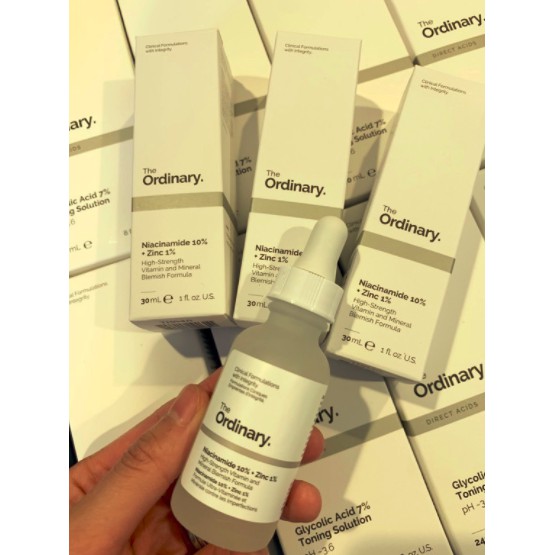 Serum The Ordinary Niacinamide 10% + Zinc 1% 30ml giúp sáng đều màu da, phân giải dầu thừa hiệu quả