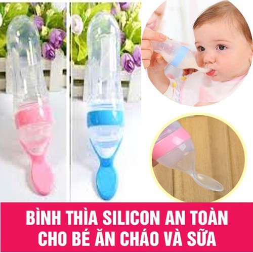 Bình thìa silicon bón sữa và ăn dặm cho bé