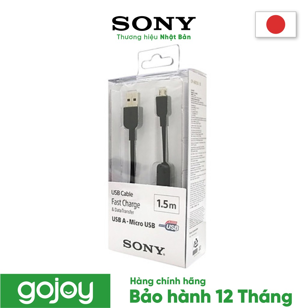 Cáp MICROUSB SONY 1,5m CP-AB150/BC WW chính hãng - Hàng Phân Phối