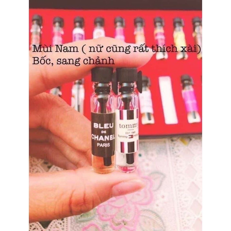 Bộ 26 mẫu test tinh dầu nước hoa Pháp Hparfum (1 chai 2ml) có bán lẻ 1 chai.