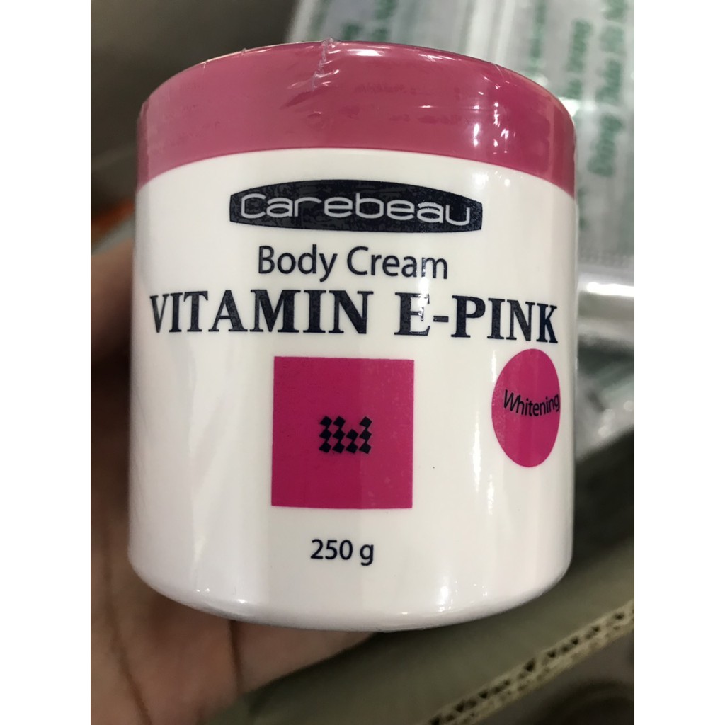 Kem dưỡng Vitamin E CAREBEAU Thái Lan 250g (Nắp hồng-Vitamin E Body Cream)