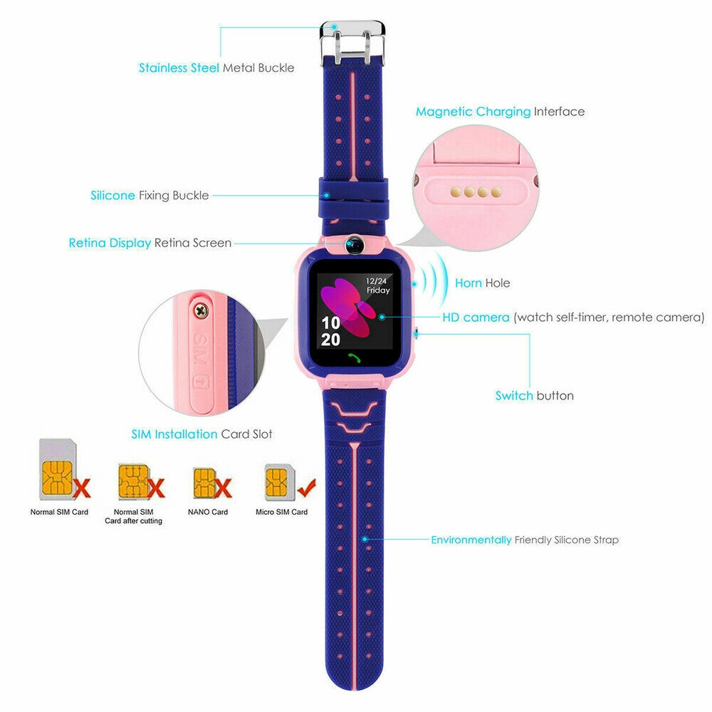 Smart Watch with LBS Tracker Touch Screen Tracker SOS for Kids Children