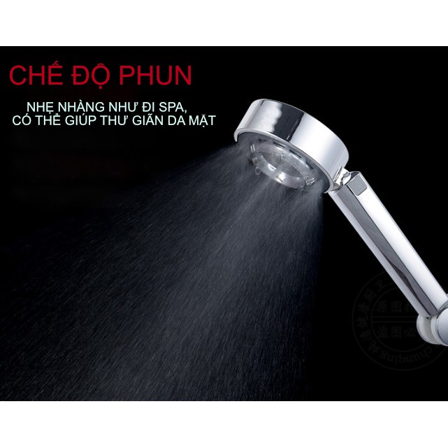 ĐẦU VÒI HOA SEN TĂNG ÁP 2 MẶT PHUN SƯƠNG