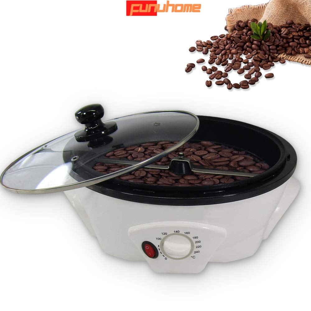Máy Rang Cà Phê Tự Động - Máy Rang Ngũ Cốc Mini Sử Dụng Điện 220V, Có Nhiều Mức Nhiệt Độ Để Rang Nhiều Loại Hạt