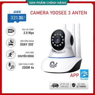 {COMBO} Camera Carecam/ Yoosee 3 anten + Thẻ nhớ 32G