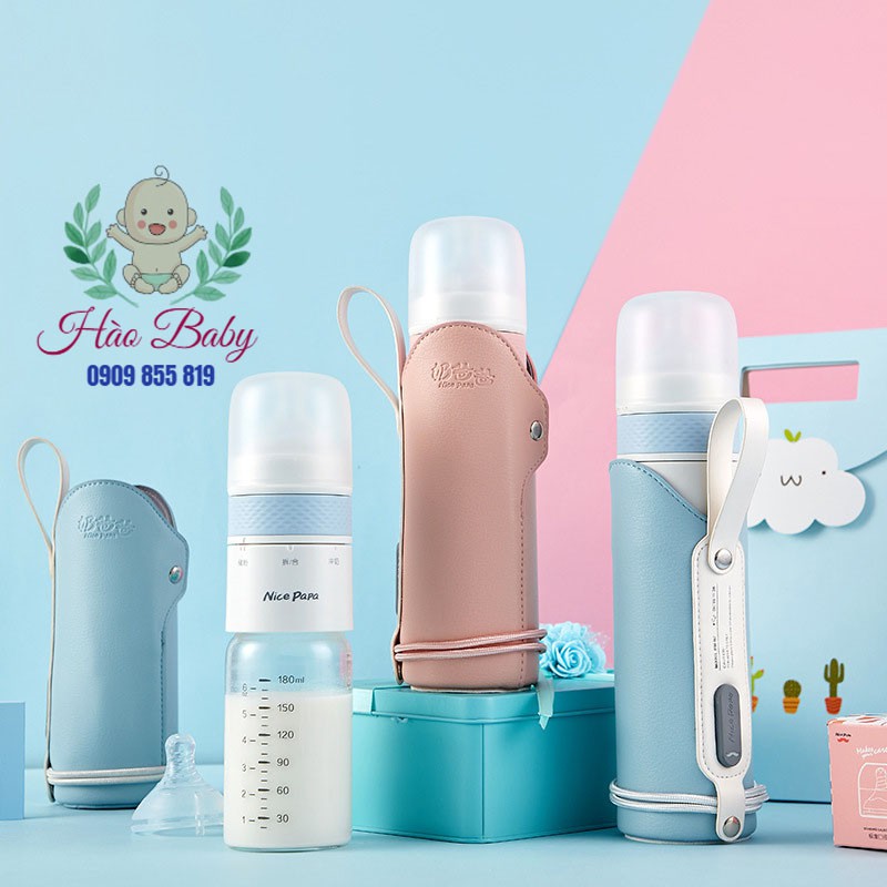 Bình Pha Sữa Thông Minh Nice Papa Kèm Túi Hâm Sữa