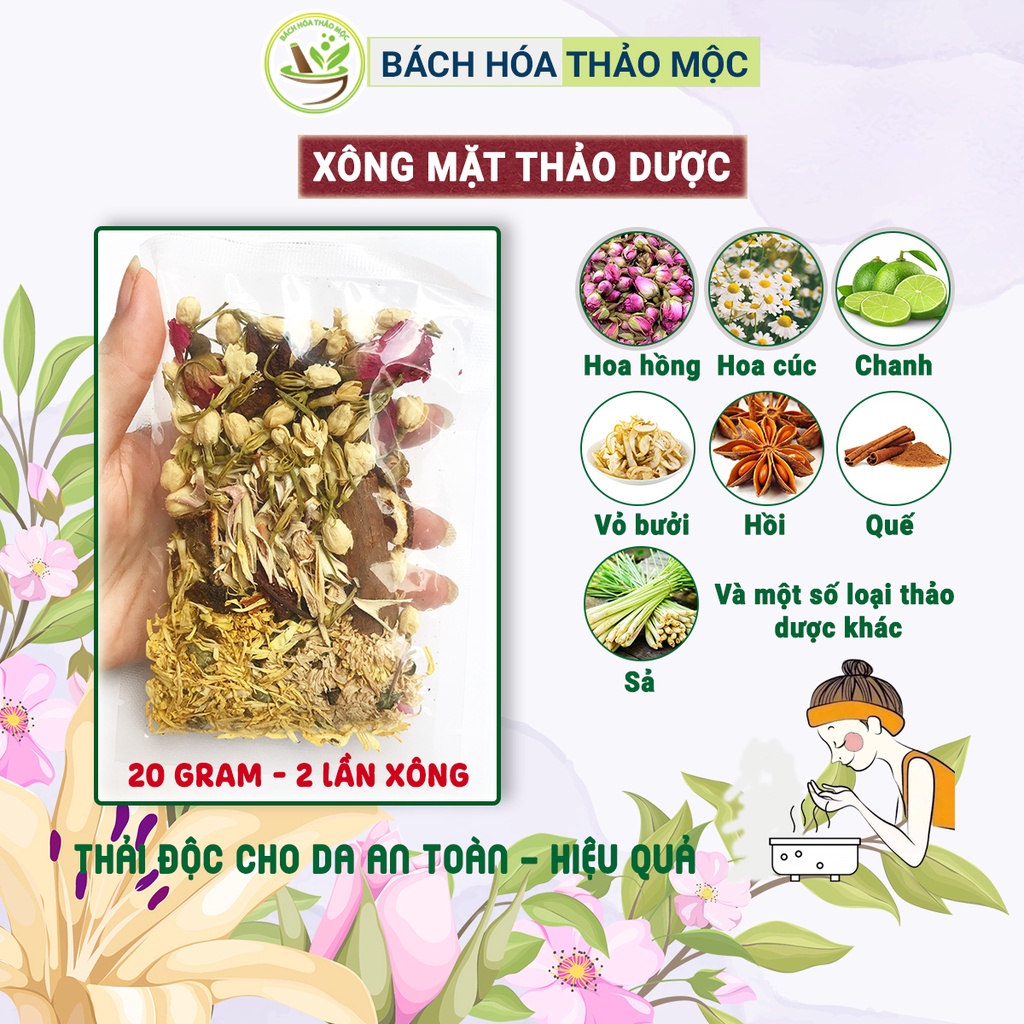 Thảo Dược Xông Mặt HandMade 100%Từ Thiên Nhiên | Bách Hóa Thảo Mộc