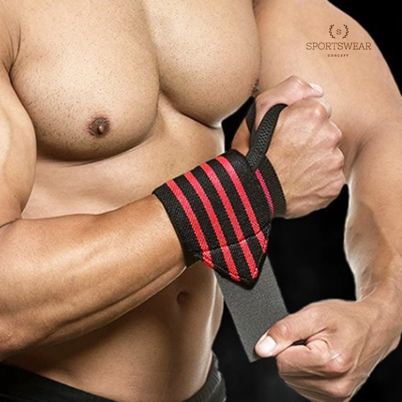 Băng cổ tay tập gym chơi thể thao cao cấp v3 Sportswear Concept dây đeo cổ tay dài đàn hồi chống trượt thoải mái