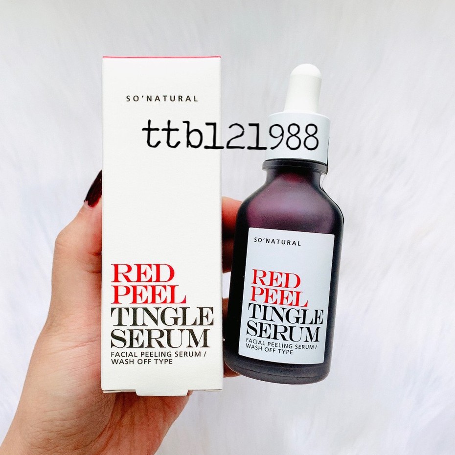 Serum Peel Da Hóa Học Red Peel Tingle Serum + Nước Hoa Hồng So Natural
