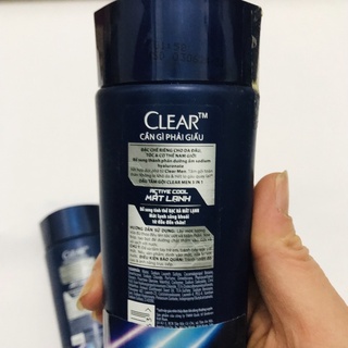 Thanh lý 3 Chai dầu gội clear men 70g, 140g date Tháng 5/2026