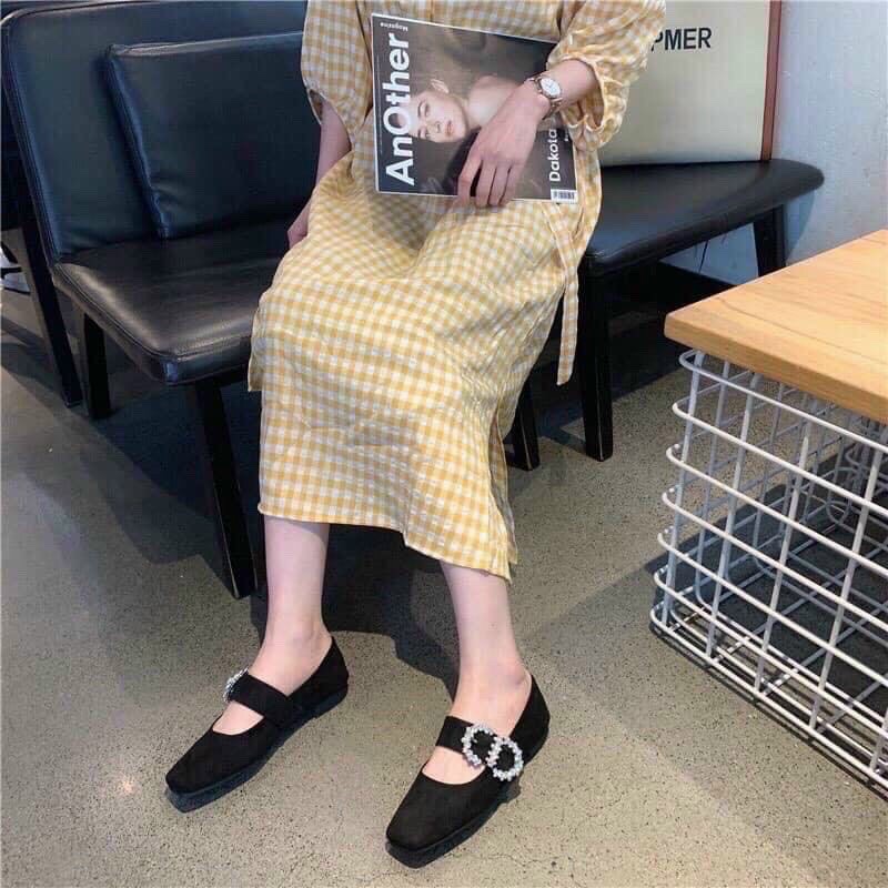 Giày búp bê phối quai xinh xắn [Có sẵn]