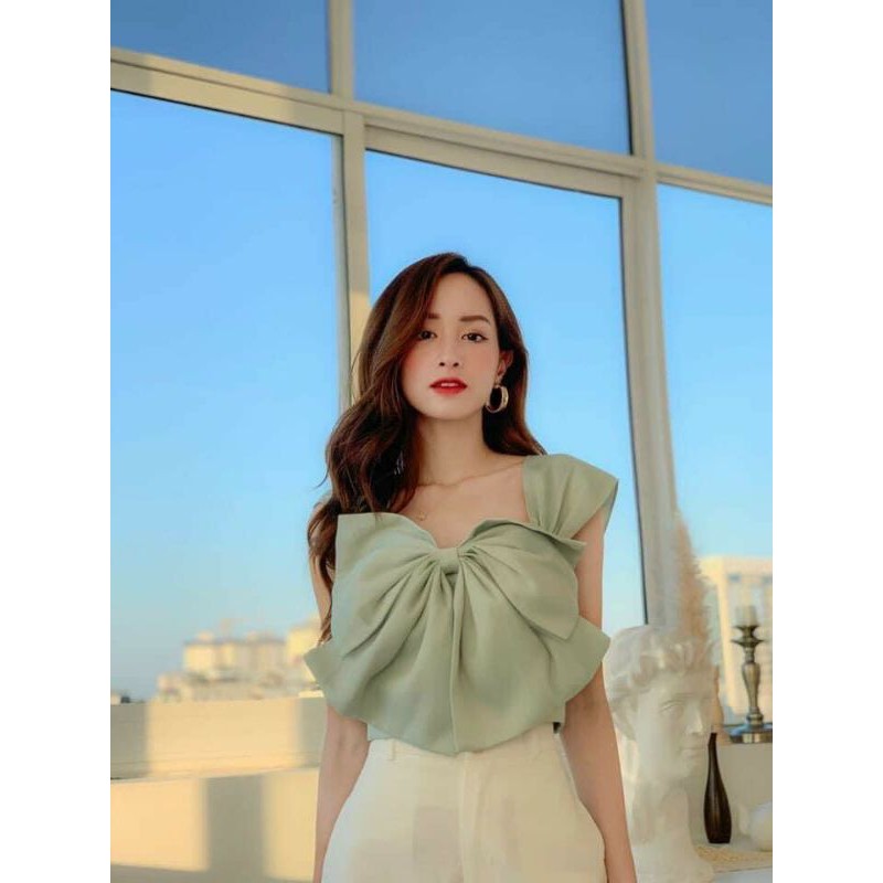 Áo 2 dây nữ bản to kèm nơ ngực