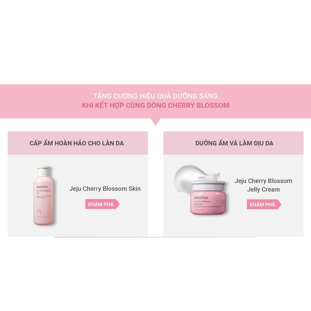 [Mã FMCGMALL -8% đơn 250K] Sữa rửa mặt dưỡng sáng hoa anh đào innisfree Jeju Cherry Blossom Jam Cleanser 150g | BigBuy360 - bigbuy360.vn