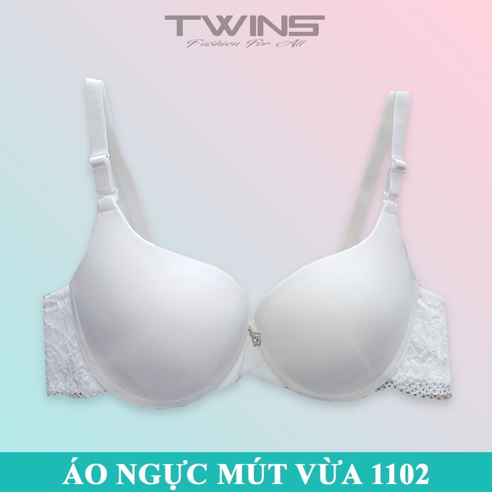 Áo ngực nữ có gọng nâng ngực tạo khe SD1102 trơn dây lưng ren cúp xéo mút vừa mềm mịn thoải mái size 34-36-38