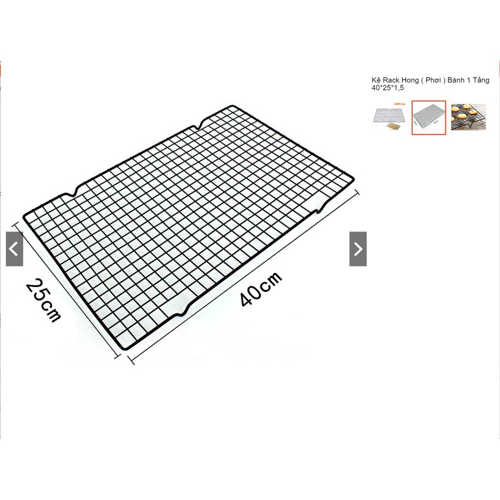 Rack hong bánh 1 tầng KT 40x25 cm