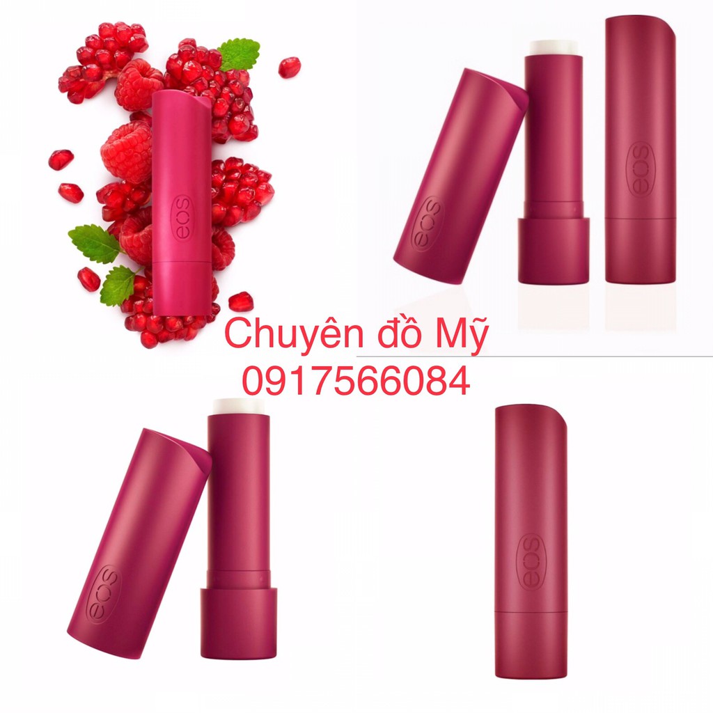 Son dưỡng eos 100% organic Pomegranate Raspberry hương lựu và quả mâm xôi kết hợp của Mỹ