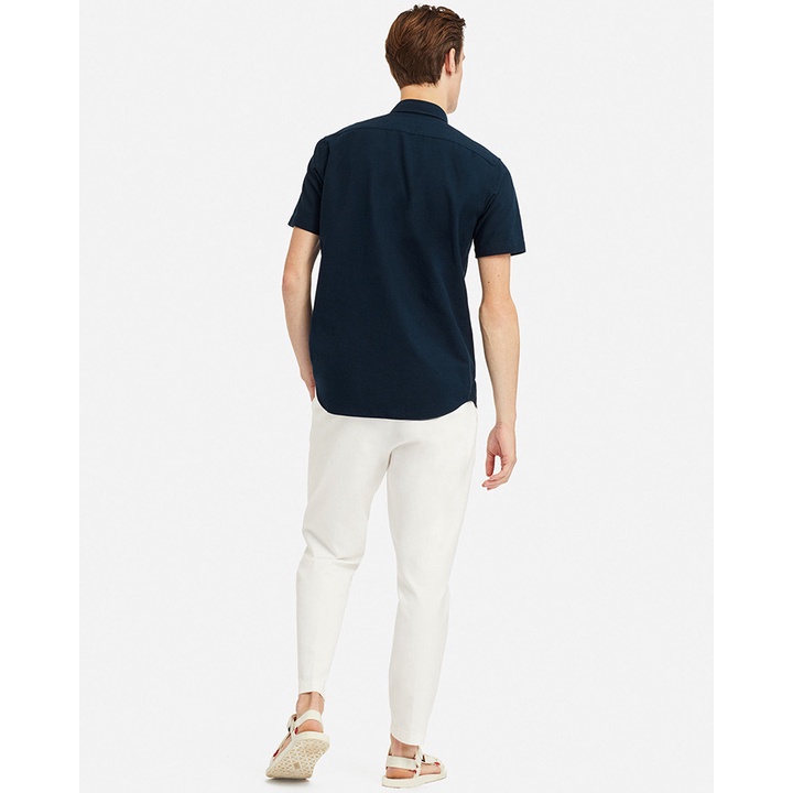 Áo sơ mi nam ngắn tay cotton oxford xuất xịn