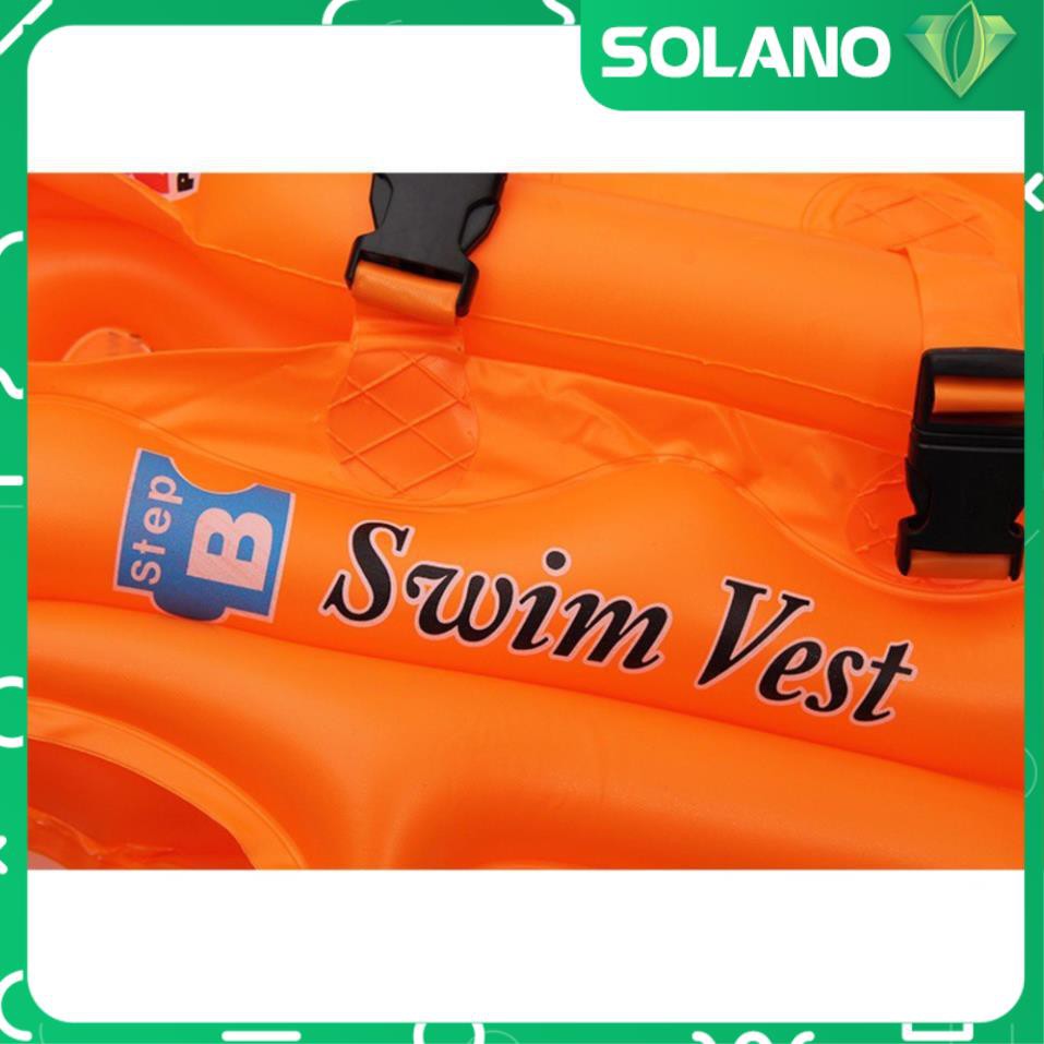Phao Tập Bơi Cho Bé Gái Bé Trai SOLANO Có Khóa Cài An Toàn Size S 1 - 6 Tuổi SS-001097 [Tặng Bơm Phao]