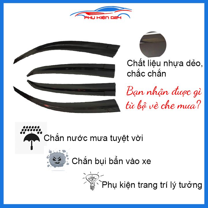 Vè mưa Altis 2014-2015-2016-2017-2018-2019-2020 vè đen che mưa bảo vệ trang trí xe