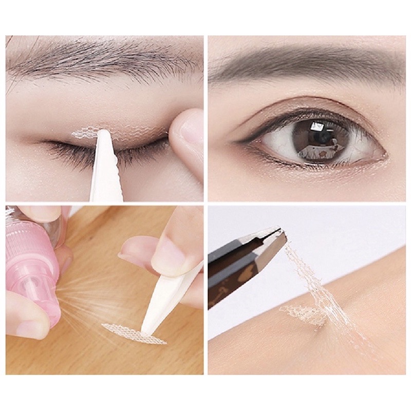 KÍCH MÍ LƯỚI sẵn keo/ miếng dán kích mí tự dính/ xịt nước là dính luôn