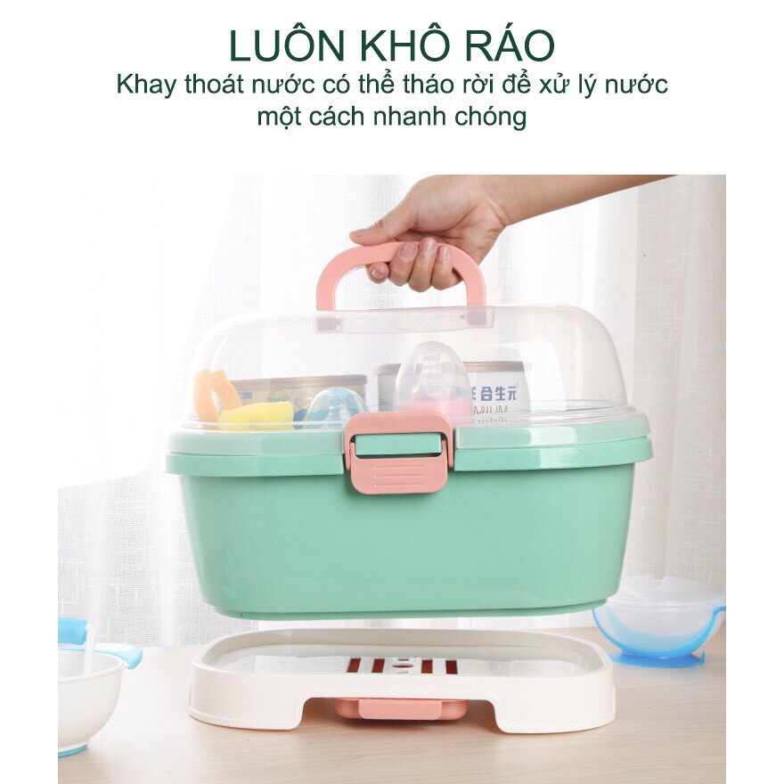 Ảnh Thật - Chính Hãng - Khay Úp Bình Sữa Jupin Cao Cấp Dành Cho Bé