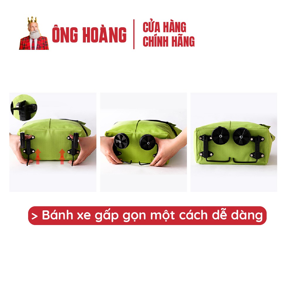 Túi đi chợ, giỏ siêu thị có bánh xe gấp gọn tiện dụng