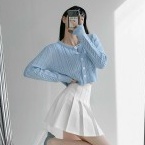 Chân váy xếp li ngắn tenis  - Đầm suông mini chữ A phong cách thể thao ulzzang