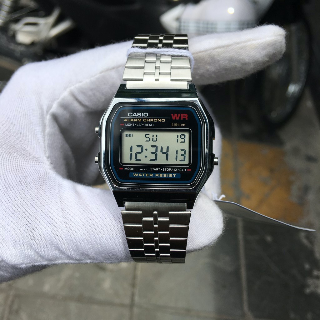Đồng hồ nam nữ casio A159W - A158WA- A168WA dây kim loại Chống Nước 5 ATM -Tuổi thọ