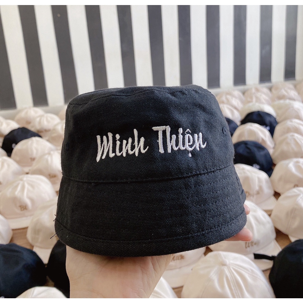 Mũ bucket thêu tên bé phong cách Hàn Quốc đáng yêu - MUP 155