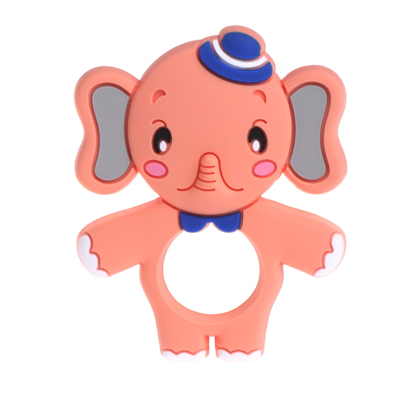 Đồ Chơi Gặm Nướu Cho Bé Hình Chú Voi Bằng Silicone DIY Không BPA