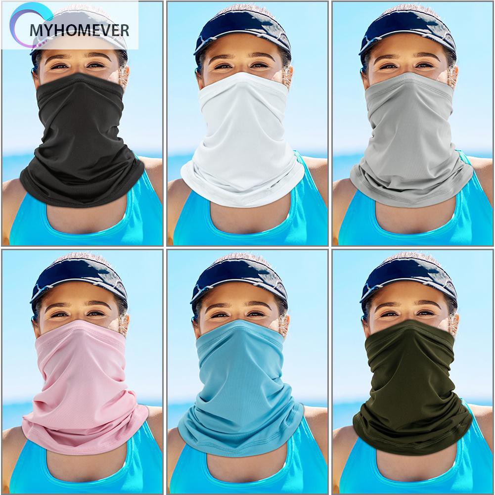 Khăn ống che mặt/cổ chống nắng màu trơn phù hợp cho hoạt động ngoài trời