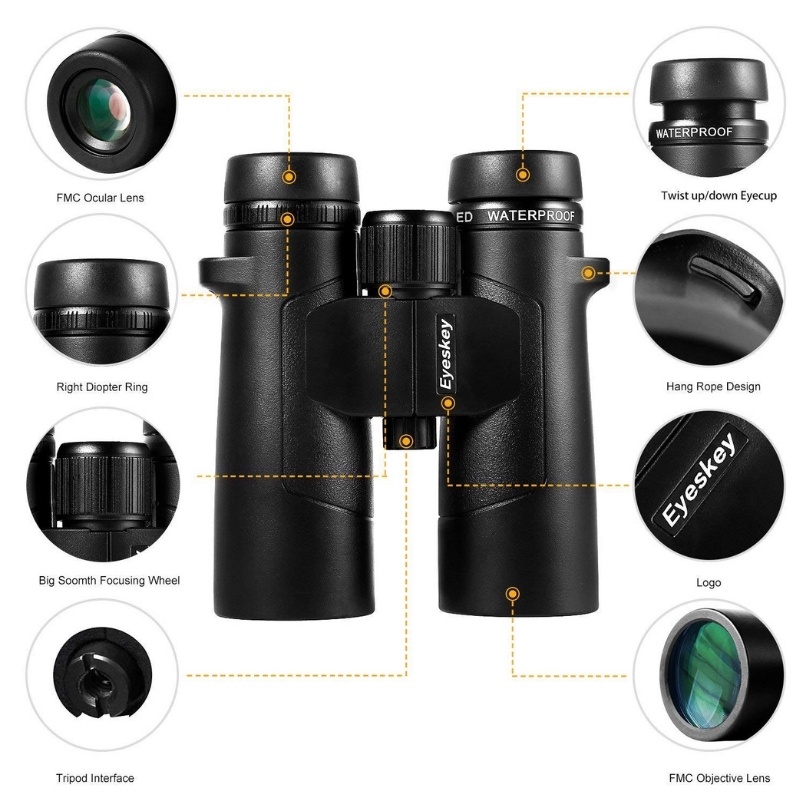 Ống nhòm Eyeskey 8x42ED, 10x42ED Captor chính hãng cao cấp - BH 2 năm, siêu xa chuyên dụng săn ong du lịch dã ngoại