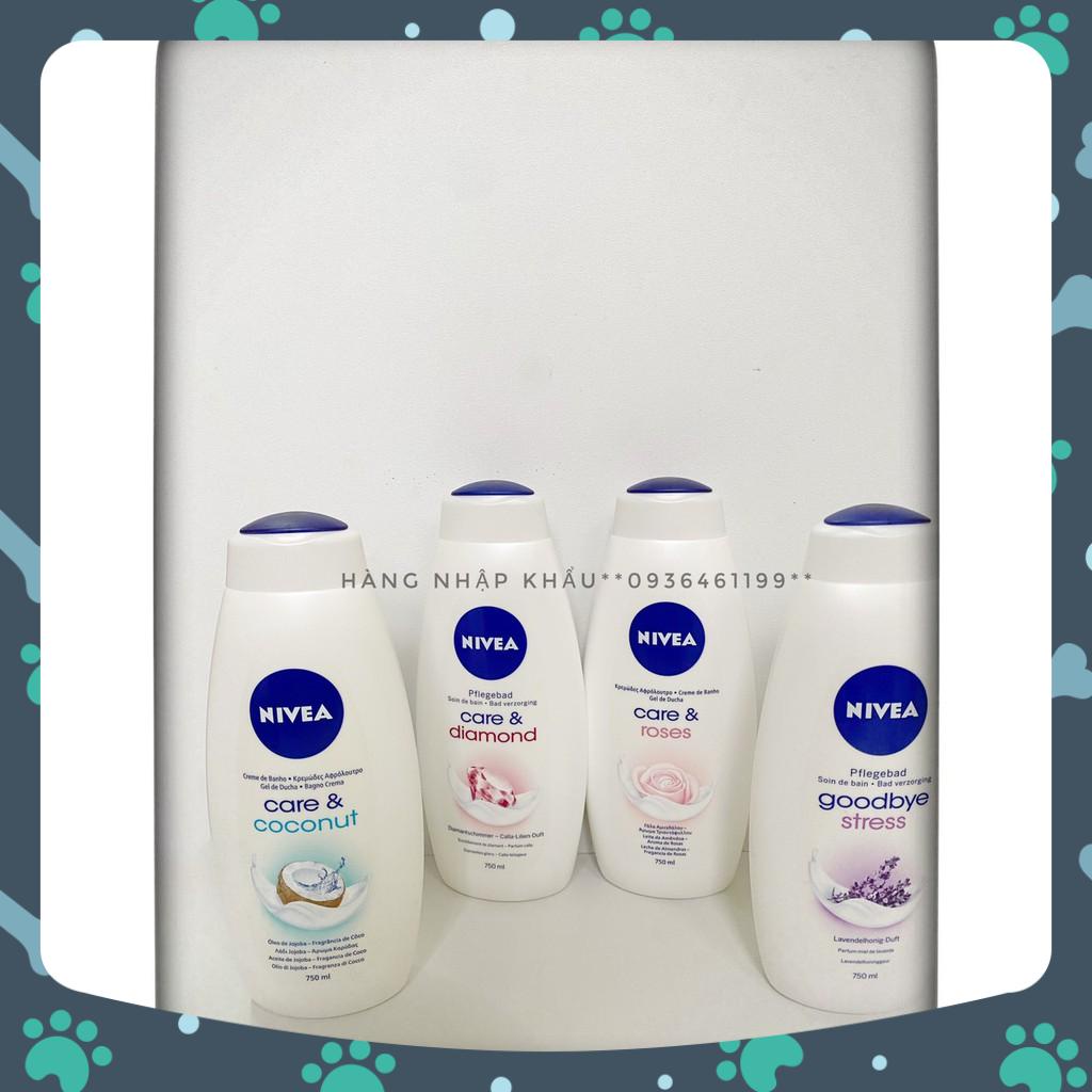 Sữa tắm Nivea 750ml của Đức làm trắng, dưỡng ẩm cho da Đức