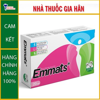Viên Uống Emmats Hộp 20 Viên giúp cân bằng estrogen nội sinh ngừa lão hóa - Gia Hân