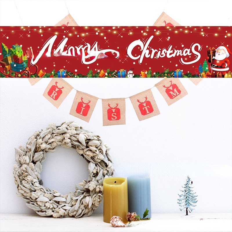 Cờ treo trang trí giáng sinh hình ông già noel