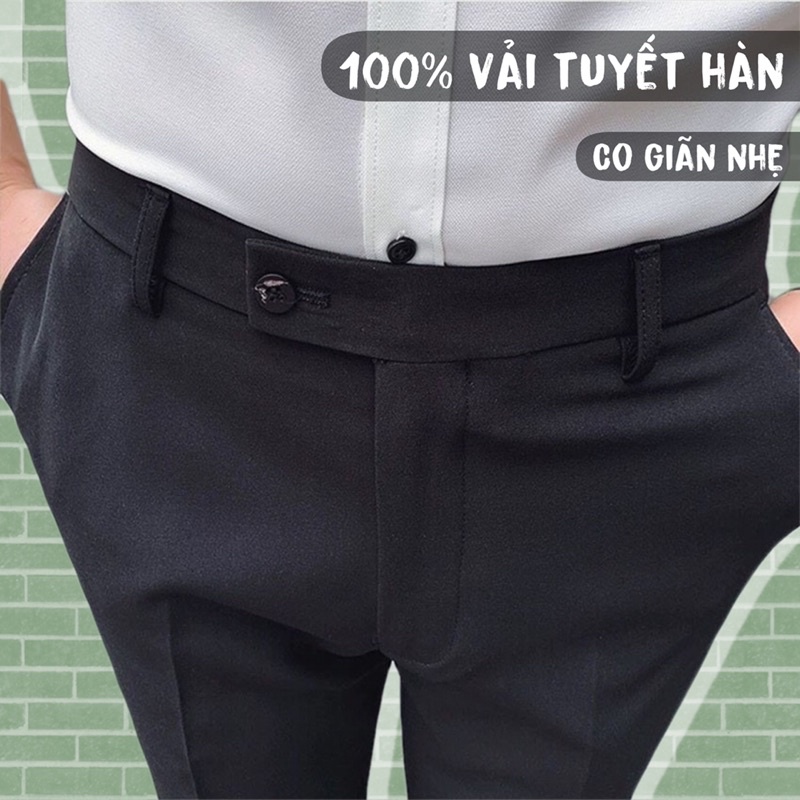 Quần tây nam ống côn Premium ASOS vải tuyết hàn cao cấp viscose co giãn nhẹ thời trang nam âu hàn quốc JUNSU