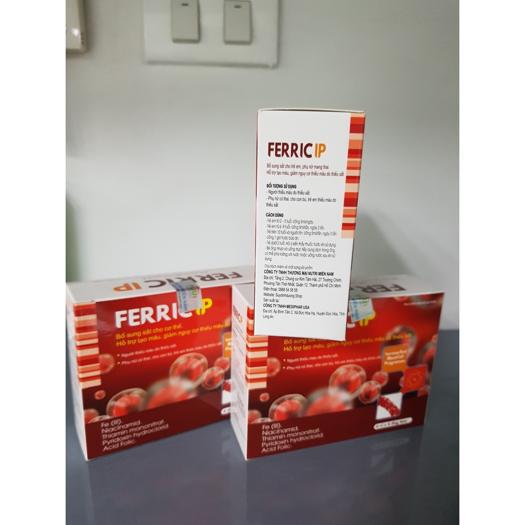 FERRIC IP 50mg – THUỐC BỔ MÁU, BỔ SUNG SẮT