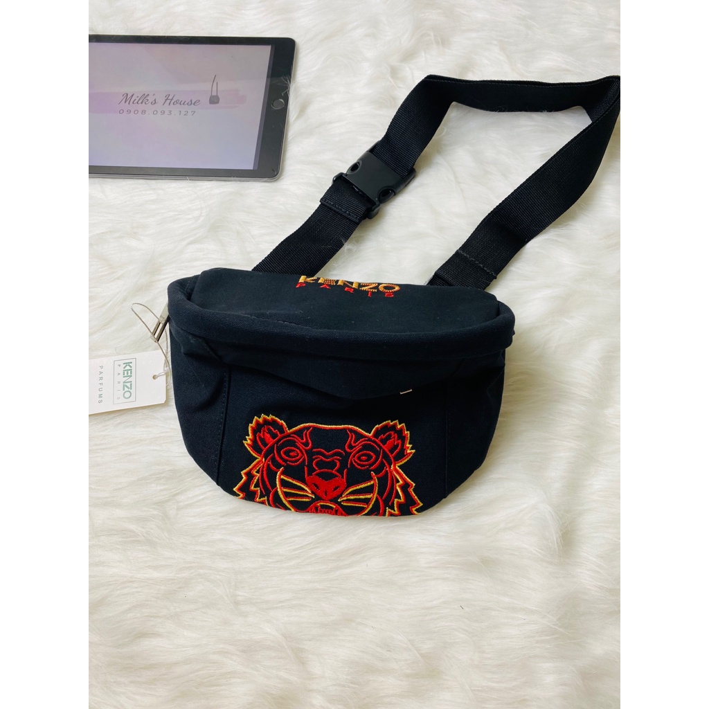 Túi bao tử Kenzo logo thêu hàng VNXK cao cấp