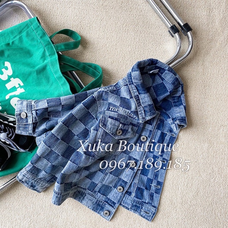 Áo Khoác Jeans Trẻ Em - Xuka Boutique - Áo Khoác Bò Bé Trai Cao Cấp Sành Điệu