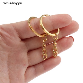 Set 20 Móc Khóa Tròn Màu Vàng / Bạc 28mm xo94bsyyu 20 Cái