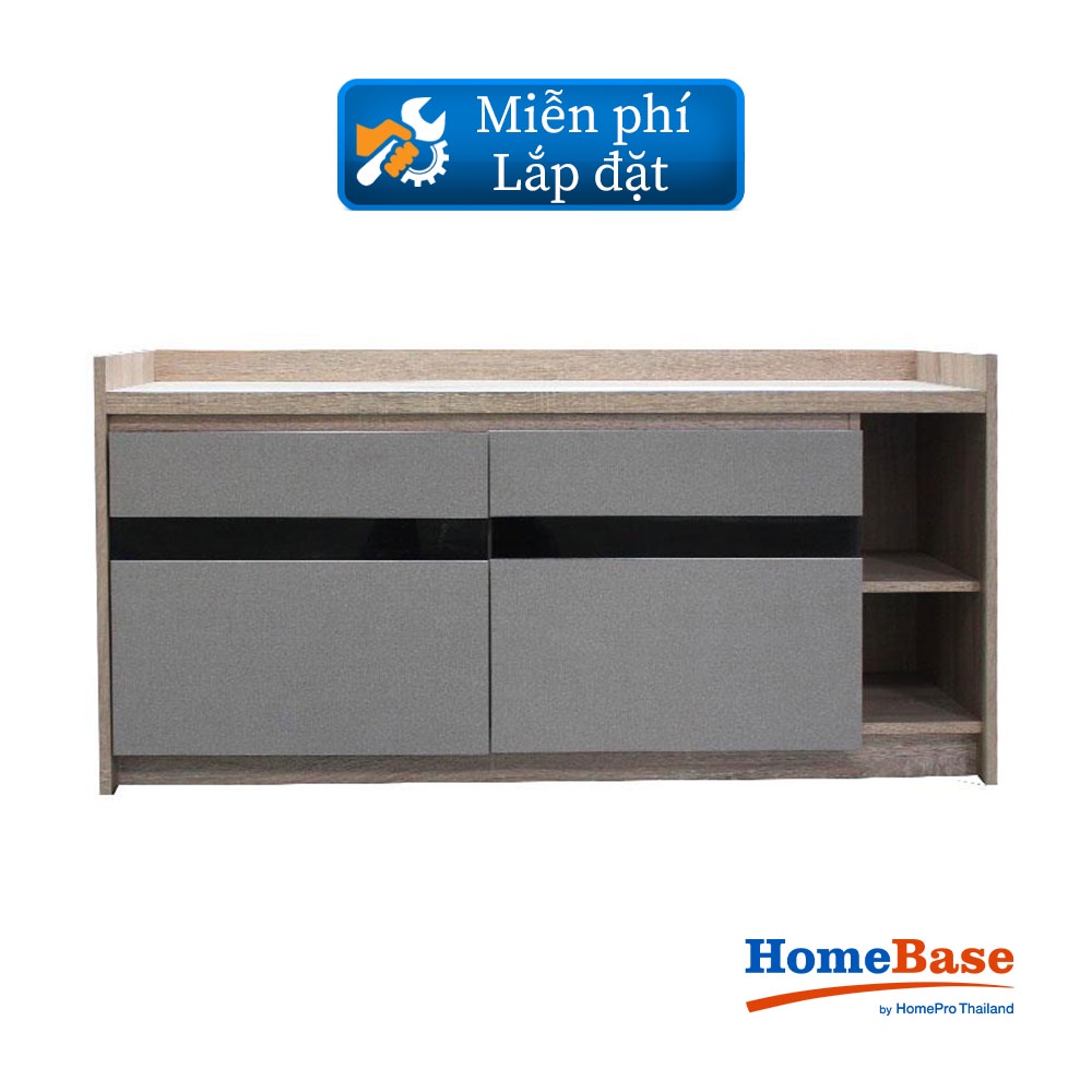 HomeBase FURDINI Kệ tủ TV bằng gỗ MDF chống xước ZURICH Thái Lan W120xH60xD40cm màu gỗ